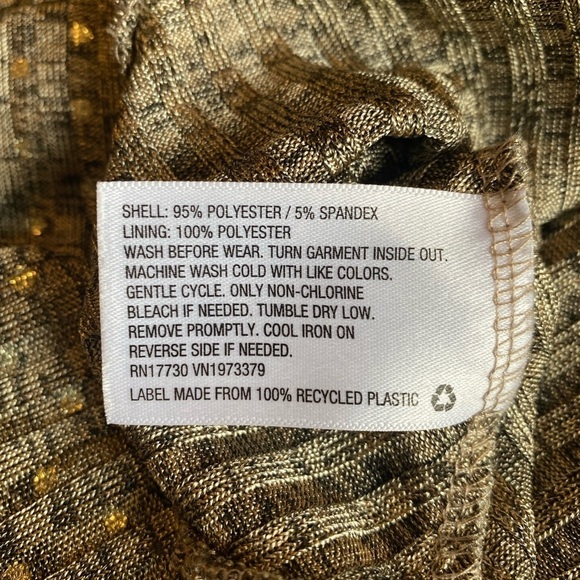 ART CLASS Girl’s Gold Dress with Neck, Arm and Skirt Ruffle, Size L10/12 - Picture 3 of 6